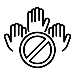 People hands protest icon. Outline people hands protest vector icon for web design isolated on white background