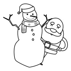 Christmas snowman design vector illustration