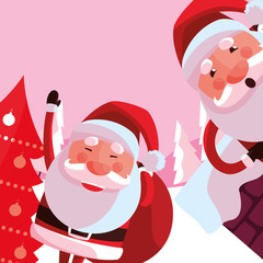 Christmas santa claus design vector illustration