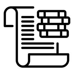 Investor money paper icon. Outline investor money paper vector icon for web design isolated on white background