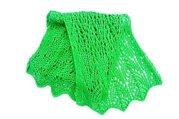 knitted green scarf