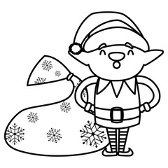 Christmas elf design vector illustration