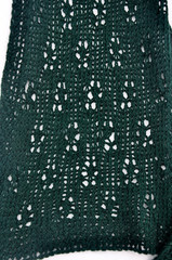Naklejka na ściany i meble Lace green scarf knitted