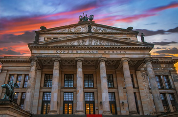 Fototapeta na wymiar Konzerthaus Berlin at Dusk nobody