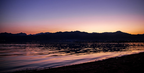 Naklejka premium sunset on beach