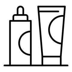 Hair dye cream tube icon. Outline hair dye cream tube vector icon for web design isolated on white background