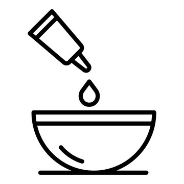 recommend clip art: Creme tube drop dye icon. Outline creme tube drop dye vector icon for web design isolated on white background