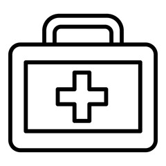 Pet first aid kit icon. Outline pet first aid kit vector icon for web design isolated on white background
