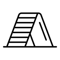 Dog training wall icon. Outline dog training wall vector icon for web design isolated on white background