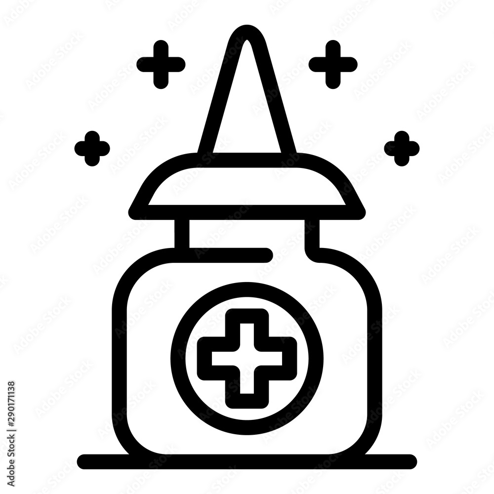 Wall mural Nasal spray icon. Outline nasal spray vector icon for web design isolated on white background