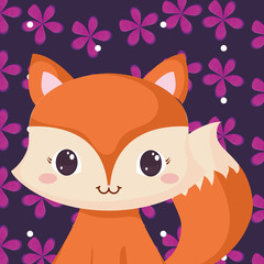 Fototapeta premium Cute animals and tropical leaves design vector illustration