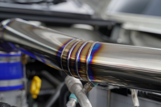 Titanium tube design in race car engine