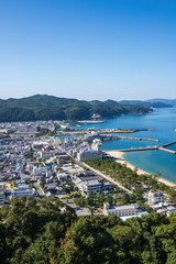 Cityscape of Sumoto city and port ,Awaji island ,hyogo,Japan