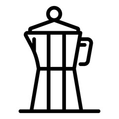 Steam coffee maker icon. Outline steam coffee maker vector icon for web design isolated on white background