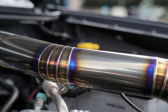 Titanium tube design in race car engine