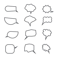 Fototapeta premium Speech bubble logo template vector icon