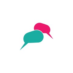Speech bubble logo template vector icon
