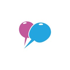 Speech bubble logo template vector icon