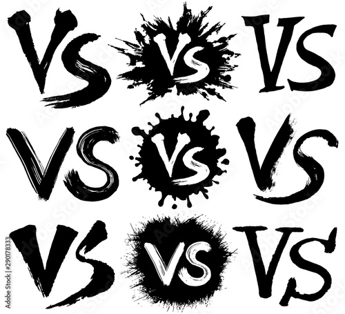Vs バーサス 筆文字 毛筆イラスト Wall Mural Wallpaper Murals lto