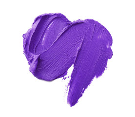 Stroke of color lipstick on white background