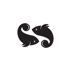 Fish logo design vector template
