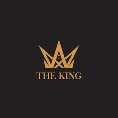 King's crown logo design vector template