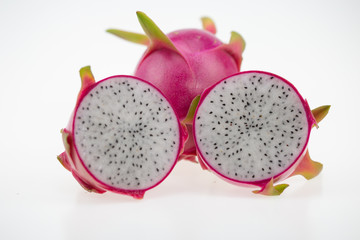 Dragon fruit isolated on white background