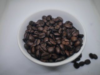 coffee beans in cup