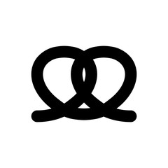 Naklejka premium pretzel icon trendy