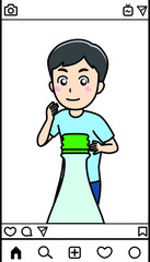 男性のボトルキャップチャレンジ