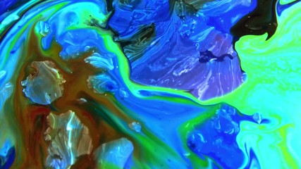 Nice Ink Abstract Psychedelic Paint Liquid Motion Background Texture Video.