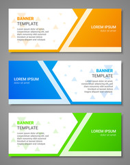 Abstract corporate business banner template set, vector illustration