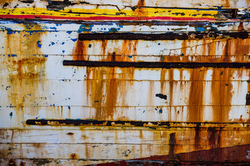 Fragment of an old abandoned ship. Camaret-sur-Mer.Brittany. France