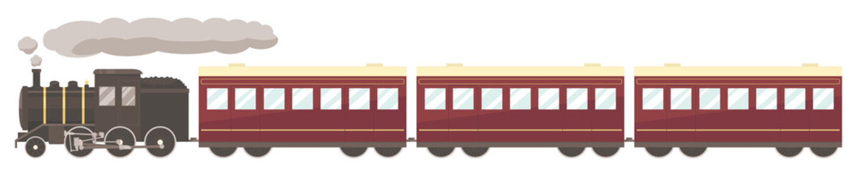 蒸気機関車と客車