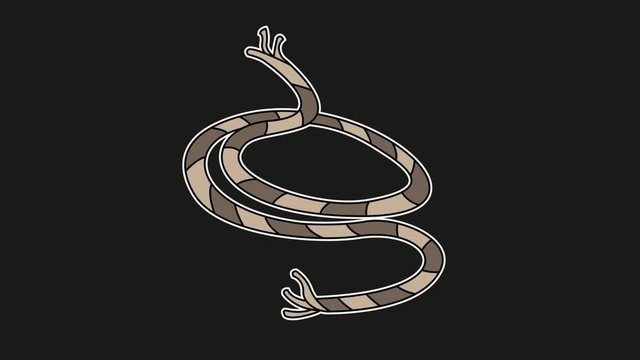ropes animation black screen. 2D flat simple motion