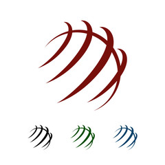 international corporate business technology industries global globe logo design vector illustrations
