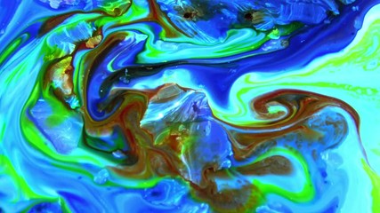 Nice Ink Abstract Psychedelic Paint Liquid Motion Background Texture Video.