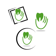 dentist stomatology medical dental clinic logo design vector template