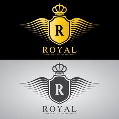 Fototapeta na wymiar Royal king logo vector, ready to print, easy to edit.