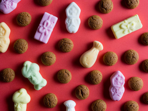 Dutch candy called pepernoten and schuimpjes for the Dutch fest Sinterklaas