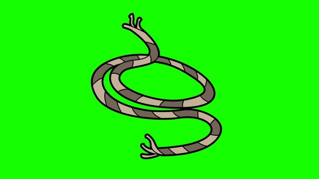 ropes animation green screen. 2D flat simple motion