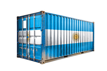  The concept of  Argentina. export-import, container transporting and national delivery of goods....