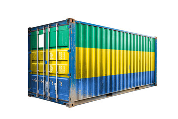  The concept of  Gabon export-import, container transporting and national delivery of goods. The...