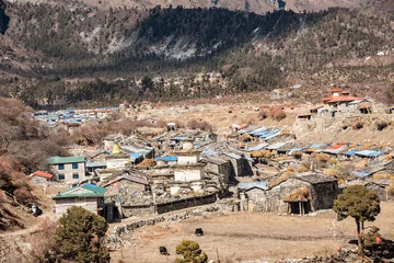 Photo sur Plexiglas Manaslu Samagaun Village, Manaslu Nepal