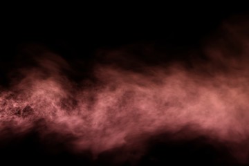 Beautiful 3D illustration of fantasy dark line of smoke isolated on black background