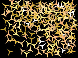 Falling golden stars.