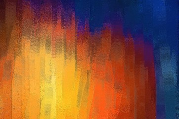 Abstract digital painting painting. Bright background with orange strokes of paint.