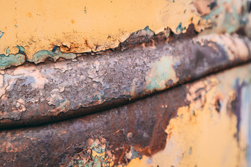Yellow Urban Rusty Texture and Metal