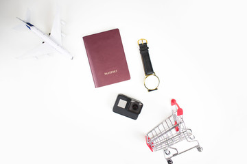 Plan travel and shopping with accessories on the shopping cart.
