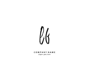 LF Initial letter logo template vector